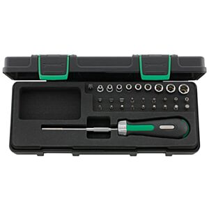 Stahlwille 96182203 1/4" Hex Socket Set (4mm - 13mm) with Ratchet Screwdriver - 29 Pieces