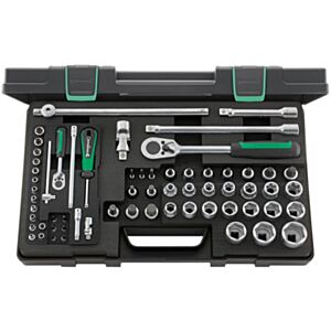 Stahlwille 96013702 1/4" & 1/2" Hex and Torx Socket Set with Ratchets - 63 Pieces