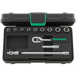 Stahlwille 96015107 1/4" Hex Socket Set (3/16" - 1/2") with Ratchet - 13 Pieces