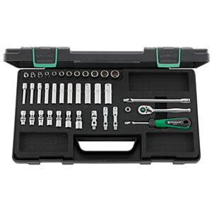 Stahlwille 96015205 37 Piece 1/4" Bi-Hex QR Socket Set - 5/32" - 9/16"