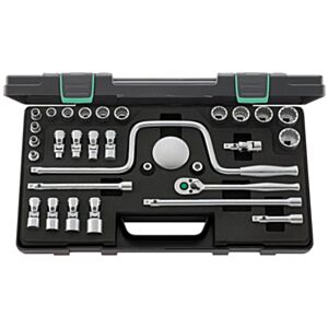 Stahlwille 96025207 3/8" Bi-Hex QuickRelease Socket Set - 30 Piece 1/4" - 1"