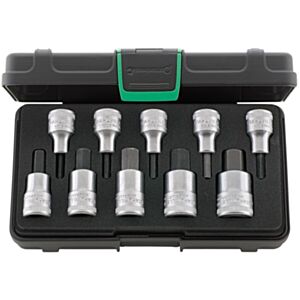 Stahlwille 96031508 1/2" Hex Screwdriver Socket Set (4mm - 19mm) - 10 Pieces