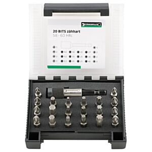 Stahlwille 96080121 1/4" Phillips, Pozidriv, Hex & Torx Screwdriver Bit Set - 21 Pieces