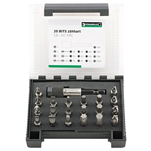Stahlwille 96080122 1/4" Hex, Phillips, Slotted, Torq-Set & Torx Screwdriver Bit Set - 21 Pieces
