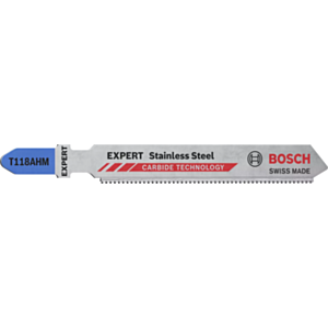 Bosch 2608900561 EXPERT Stainless Steel T118AHM Jigsaw Blade (Pack of 3)