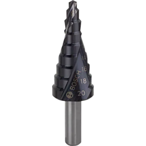 Bosch 2608588066 HSS AlTiN Step Drill Bit - 3 - Flat Shank (4mm - 20mm)