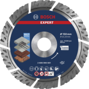 Bosch 2608900661 EXPERT Multi Material Diamond Cutting Disc for Large Angle Grinders - 150mm x 2.4mm