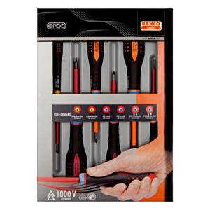 Bahco BE-9884S ERGO Insulated Screwdriver Set 6 pieces