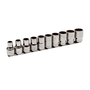 Bahco 7810MB 1/2" Socket Set on Rail (10mm- 22mm) - 10 Pieces