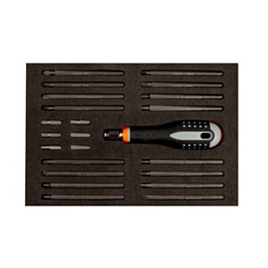 Bahco BE-8576 ERGO™ Screwdriver with Interchangeable Blades/Bits Set, (22 pieces)