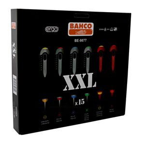 Bahco BE-9877 ERGO™ screwdriver set, 15 pieces