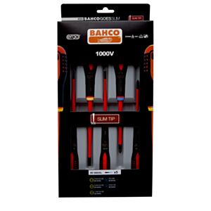 Bahco BE-9882SL ERGO™ Insulated screwdriver set with SLIM blades, 5 pieces