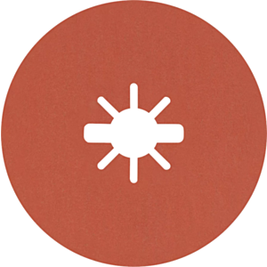 Bosch 2608621811 EXPERT R782 Prisma Fibre Disc - 125 x 22.23mm, 120 Grit, (Pack of 5)