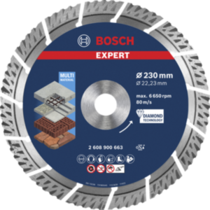 Bosch 2608900663 EXPERT Multi Material Diamond Cutting Disc for Large Angle Grinders - 230mm x 2.4mm