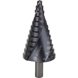 Bosch 2608588068 HSS AlTiN Step Drill Bit - 3 - Flat Shank (6mm - 39mm)