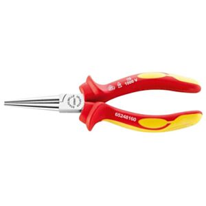 Stahlwille 65248160 160mm VDE Round Nose Pliers, Long - Chrome Plated