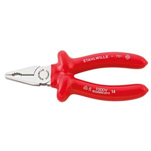 Stahlwille 65017180 180mm VDE Combination Pliers - Chrome Plated