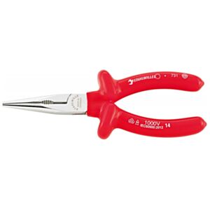 Stahlwille 65297200 200mm VDE Snipe Nose Pliers With Cutter - Chrome Plated