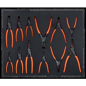 Bahco FF1A4003 10mm - 100mm Internal/External Circlip Pliers Set - 12 Pieces
