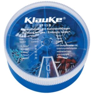 Klauke ST 13 B Pocket Box with Insulated Cable End-Sleeves 0.25mm²-1mm²