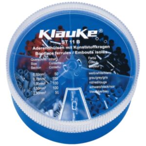 Klauke ST 11 B Pocket Box with Insulated Cable End-Sleeves 0.5mm²-2.5mm²