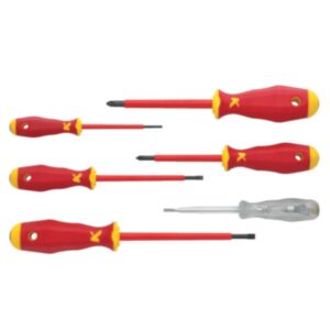 Klauke KL390IS Phillips, Slotted and Phase Tester VDE Screwdriver Set - 6 Pieces