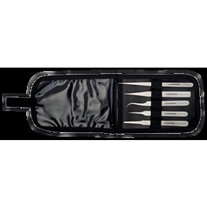 Lindstrom 9855 Anti-Magnetic SS, AA, 2A, 4, 7A Style Tweezer Set - 5 Pieces