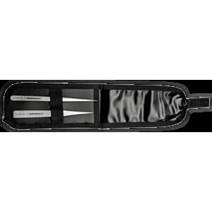 Lindstrom 9858 Stainless Steel Anti-Magnetic Tweezer Set - 2 Pieces
