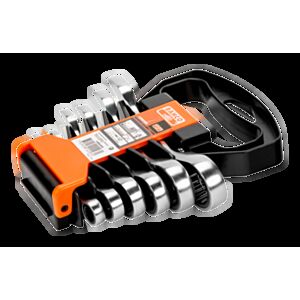 Bahco 10RM/SH6 8mm - 19mm Stubby Combination Ratcheting Wrench Set - 6 Pieces