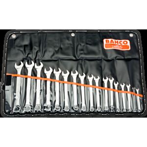 Bahco 111M/17T 6mm - 22mm Flat Combination Wrench Set - 17 Pieces