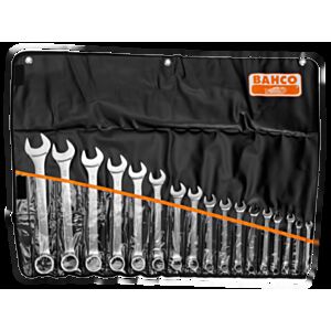 Bahco 111M/17TL 8mm - 32mm Flat Combination Wrench Set - 17 Pieces