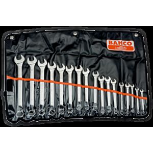 Bahco 1952M/17T 6mm - 22mm Offset Combination Wrench Set – 17 Pieces