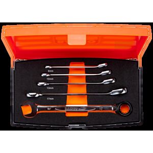 Bahco 1RM/S5 8mm - 19mm Combination Ratcheting Wrench Set – 5 Pieces