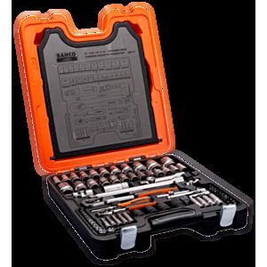 Bahco S87+7 1/4" & 1/2" Hex Socket (4mm - 34mm) & Combination Spanner (7mm - 19mm) Set - 94 Pieces