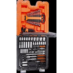 Bahco S103 1/4" (4mm - 13mm) & 1/2" (10mm - 34mm) Socket Set with Ratchets, Bits and Wrenches - 103 Pieces