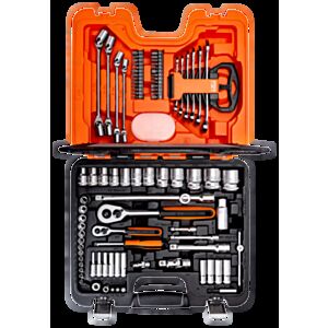 Bahco S910 1/4" (4mm - 13mm) & 1/2" (10mm - 32mm) Hex Socket Set with Ratchets, Bits and Wrenches - 92 Pieces