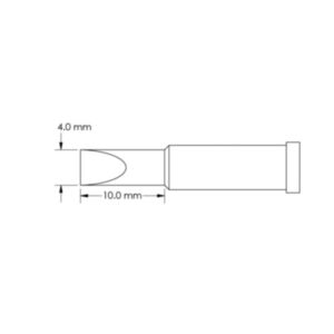Metcal GT4-CH0040S 4mm x 10mm GT4 Chisel Soldering Tip