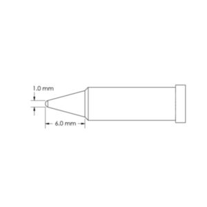 Metcal GT4-CN0010P Power, Ø 1mm x 6mm GT4 Conical Soldering Tip