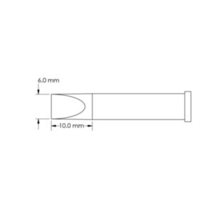 Metcal GT6-CH0060S 6mm x 10mm GT6 Chisel Soldering Tip