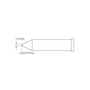 Metcal GT6-CN0010P Power, Ø 1mm x 6mm GT6 Conical Soldering Tip