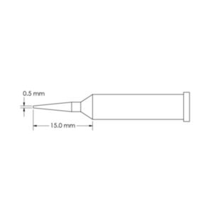 Metcal GT6-CN1505A Sharp, Ø 0.5mm x 15mm GT6 Conical Soldering Tip