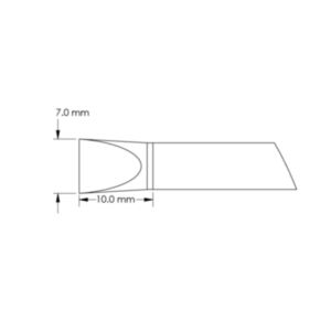 Metcal GTC-CH0070S 7mm x 10mm GTC Chisel Soldering Cartridge