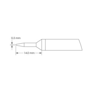 Metcal GTC-CN0005A 0.5mm x 14mm GTC Access Conical Soldering Cartridge