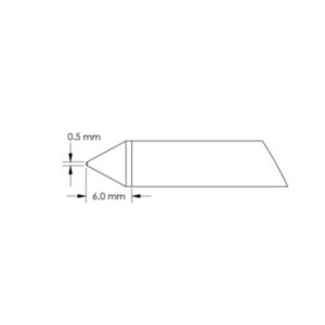 Metcal GTC-CN0005P 0.5mm x 6mm GTC Power Conical Soldering Cartridge