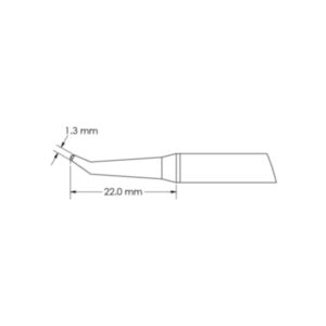 Metcal GTC-CN2213R 1.3mm x 22mm GTC Bent Reach Conical Soldering Cartridge