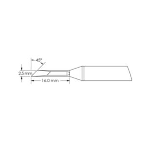 Metcal GTC-KN0025S 2.5mm x 16mm GTC 45° Knife Soldering Cartridge