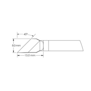 Metcal GTC-KN0080P 8mm x 13mm GTC 45° Power Knife Soldering Cartridge