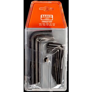 Bahco 1995Z/10T 10 Piece Hex L-Key Set – 1/16" - 3/8"