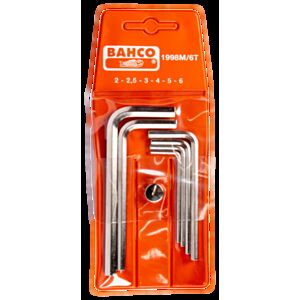 Bahco 1998M/6T 6 Piece Hex L-Key Set – 2mm - 6mm