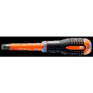 Bahco BE-8720S ERGO™ VDE Insulated Flat Head and Pozidriv Combi-Tip Screwdriver